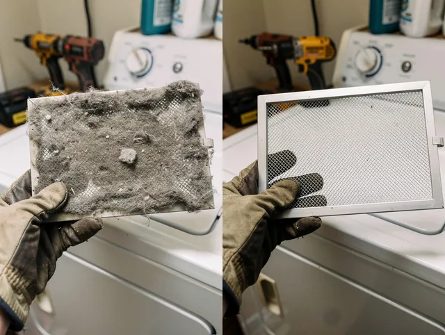 Professional lint trap cleaning by Windsor Dryer Vent Cleaning in Windsor